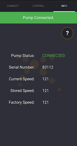 Pump Controller BT Screen 3