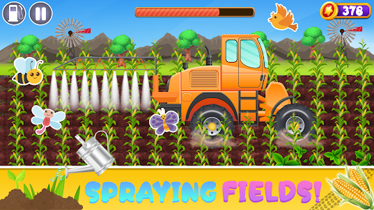 Kids Farm Tractor Harvest Game