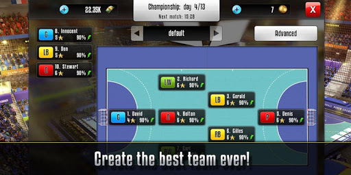 Handball Manager Screen 2