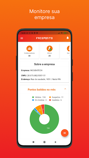 Android application Faceponto Admin screenshort
