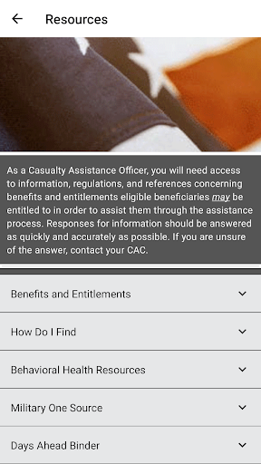 Casualty Assistance Officer Screen 2