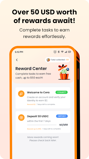 Cera: Invest with Stablecoins Screen 3