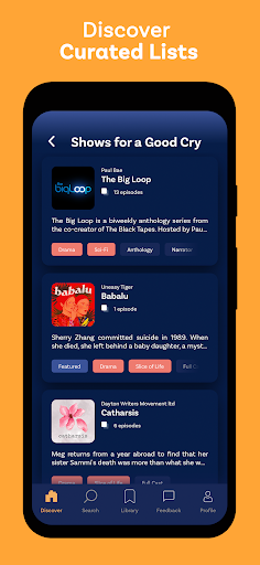 Apollo Fiction Podcasts Screen 3