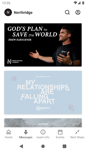 Screenshot of Northridge Church App