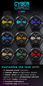 Captura 3 Cyber Cargo digital watch face android