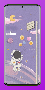 Kawaii Purple Wallpaper 4K