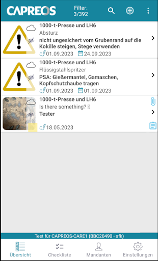 Android application CAPREOS screenshort
