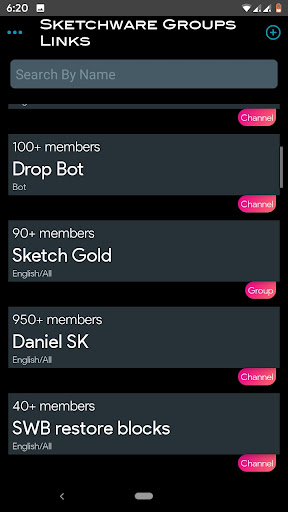 Sketchware Group Links Screen 3