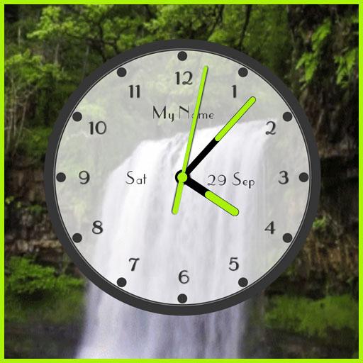 Waterfall with analog clock 1.4 Icon