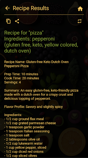 AI Recipe Explorer Screen 3
