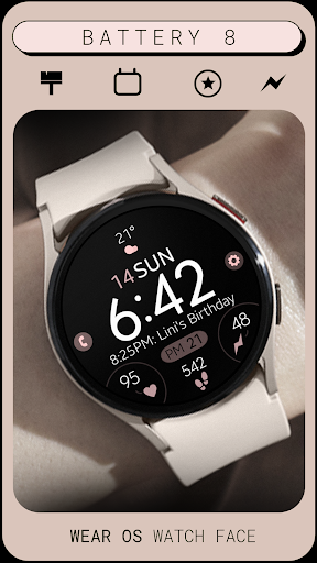 Battery 8 rose gold watch face Screen 2