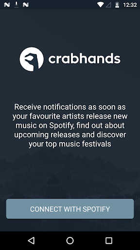 Android application crabhands: new music releases screenshort