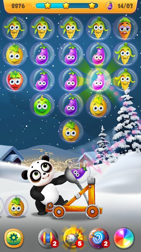 Panda Fruit Bubble Pop Shootのおすすめ画像3
