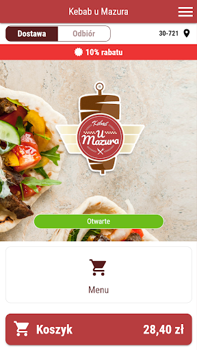 Android application Kebab u Mazura screenshort