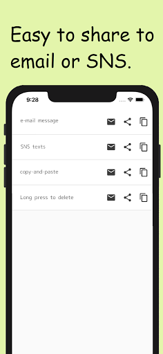Android application Share/CopyMemo screenshort