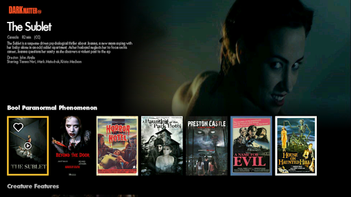Android application Dark Matter TV for Android TV screenshort