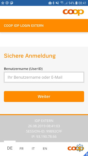 Android application Winfo screenshort