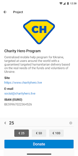 Charity Hero Screen 2