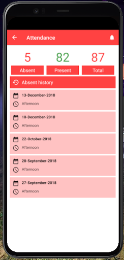Android application Whizkids International school screenshort