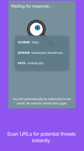 URLscam - Phishing Protection Screen 2
