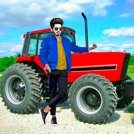 Tractor photo editor and frame logo