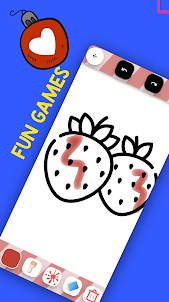 Colorful Fruits: Draw & Color