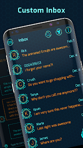 Captura de Pantalla 1 Tema de hacker sms messenger android