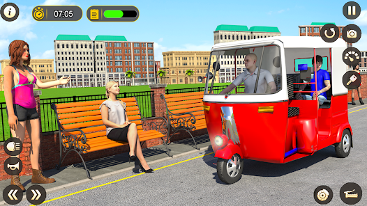 Rickshaw Driving Tourist Game apkpoly screenshots 10