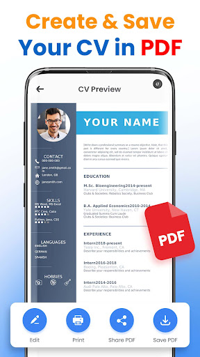 Resume Builder PDF - CV Maker Screen 2