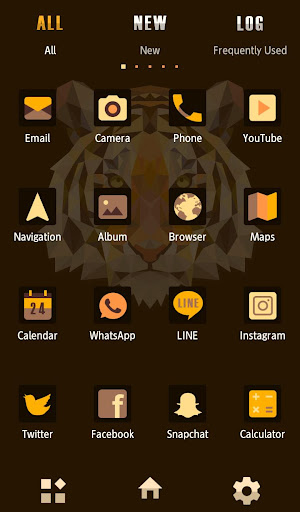 Polygon Tiger Theme +HOME Screen 3