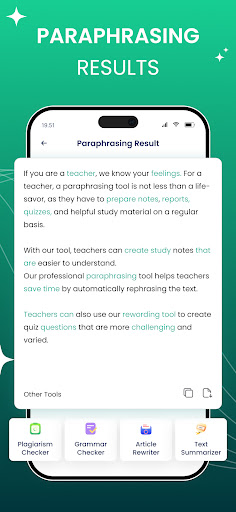 Screenshot of Paraphrase Tool: Paraphraser