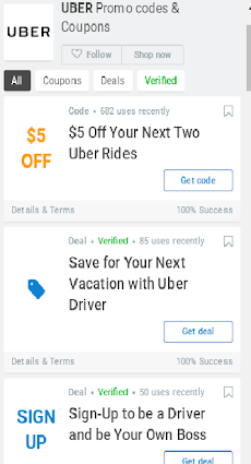 Discount Coupons for Uberのおすすめ画像2