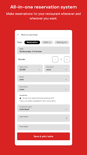 Tablebooker Pro Screen 2