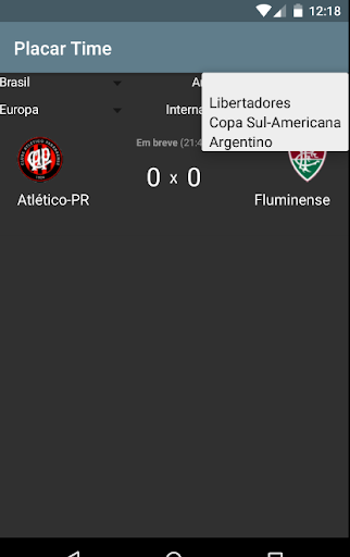 Placar Time Screen 3