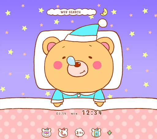 Android application Sleepy Bear Theme screenshort