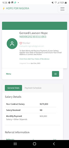 HOPE FOR NIGERIA - STAFF ONLY Screen 3
