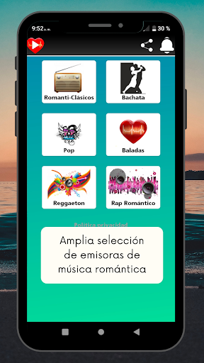Música Romántica Radio Screen 2
