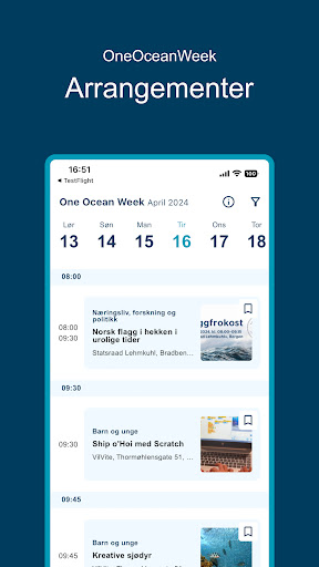 Android application OneOceanWeek screenshort