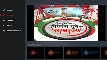 screenshot of Zee News Live TV, Latest News