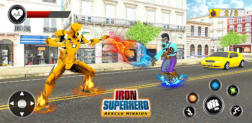 Android application Iron Rope Hero: Superhero Game screenshort
