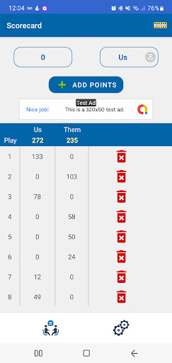 Tranque - Domino Score Tally Screen 2