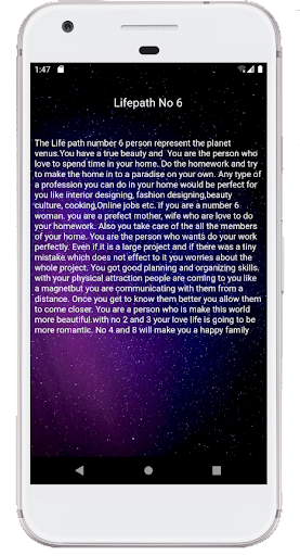 Android application Numerology Calculator screenshort