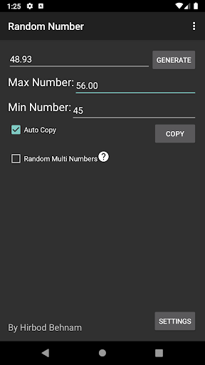 Random Number Screenshot 3 - AppWisp.com