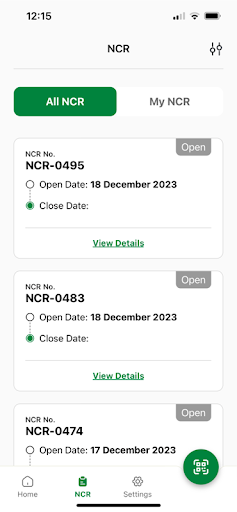 NCR Tracker Screen 2
