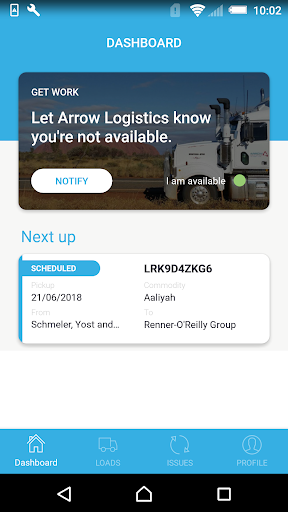Arrow Logistics Screen 2
