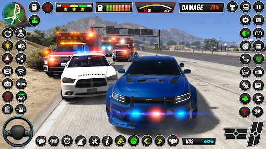 Baixar e jogar Police Car Parker: Free Parking Driver Games no PC