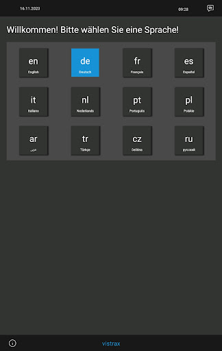 Android application vistrax Self Input screenshort