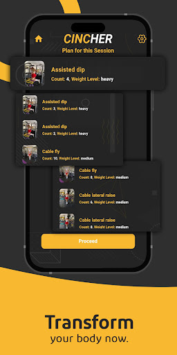 Cincher – Gym Workout Planner