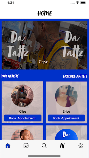 Android application DaTattz screenshort