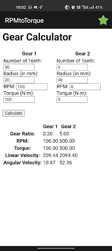 RPMtoTorque Screen 2